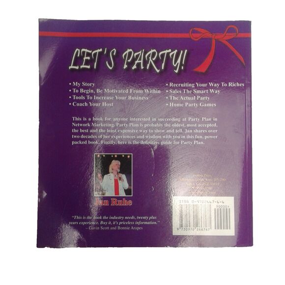 Lets Party ! How to Succeed in Party Plan By Jan Ruhe ISBN 0970266766 - Picture 2 of 5